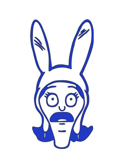 Louise Bob's Burgers Vinyl Decal Sticker Halloween Horror