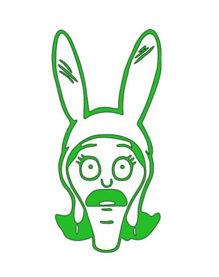 Louise Bob's Burgers Vinyl Decal Sticker Halloween Horror