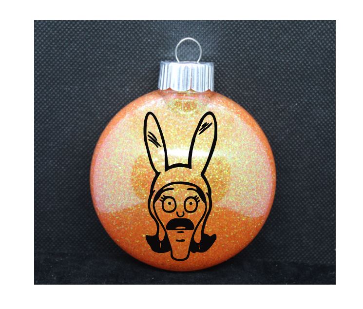 Louise Bob's Burgers Glitter Christmas Ornament Shatterproof Horror Halloween