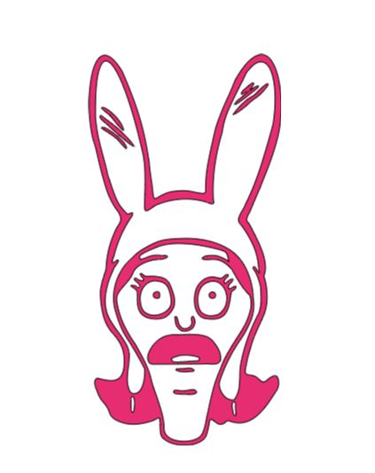 Louise Bob's Burgers Vinyl Decal Sticker Halloween Horror