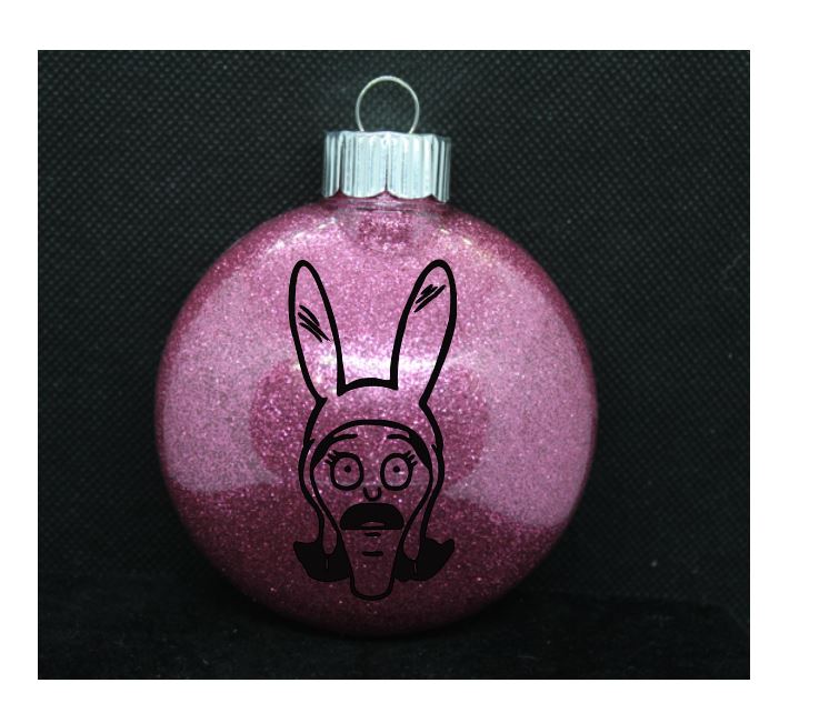 Louise Bob's Burgers Glitter Christmas Ornament Shatterproof Horror Halloween