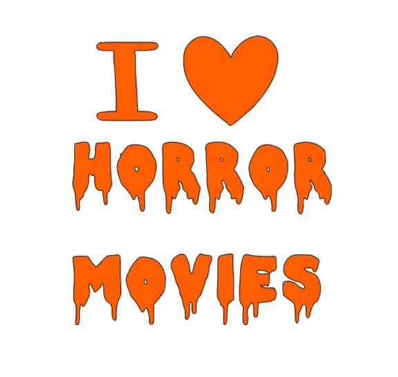 I Love Horror Movies Vinyl Decal Sticker Halloween Horror