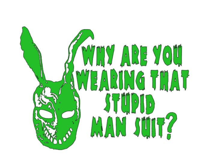 Donnie Darko Mansuit Vinyl Decal Sticker Halloween Horror