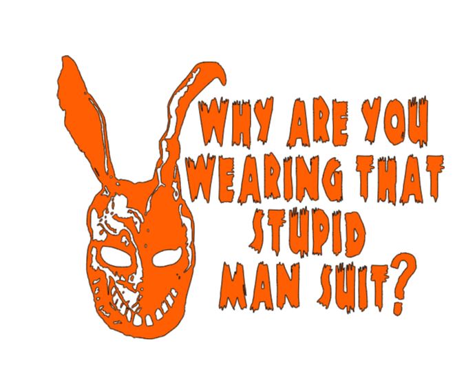 Donnie Darko Mansuit Vinyl Decal Sticker Halloween Horror