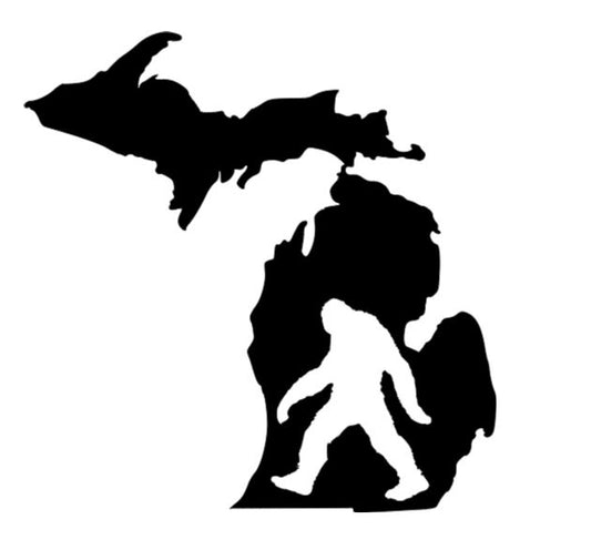 Michigan Bigfoot Cryptid Vinyl Decal Sticker Halloween Horror Metaphysical