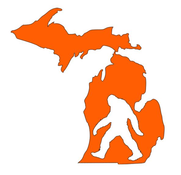 Michigan Bigfoot Cryptid Vinyl Decal Sticker Halloween Horror Metaphysical