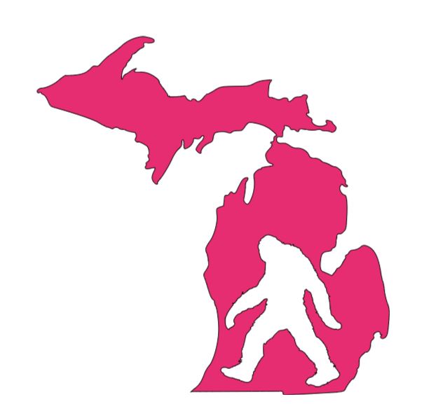 Michigan Bigfoot Cryptid Vinyl Decal Sticker Halloween Horror Metaphysical