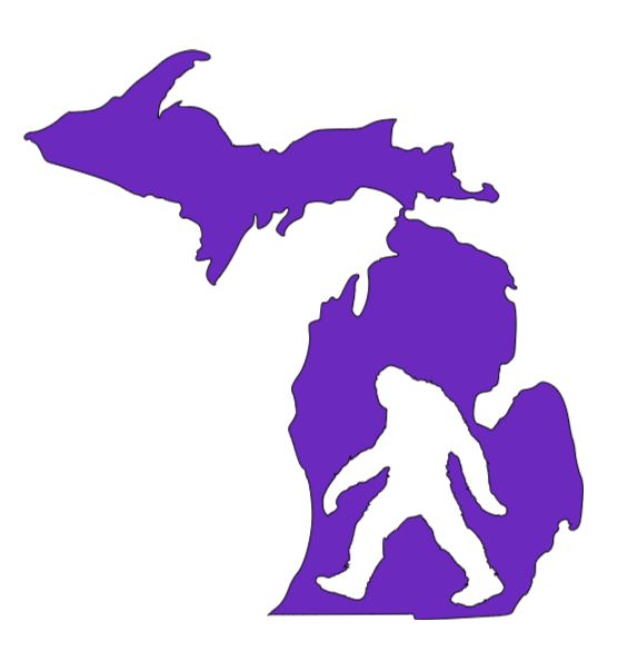 Michigan Bigfoot Cryptid Vinyl Decal Sticker Halloween Horror Metaphysical