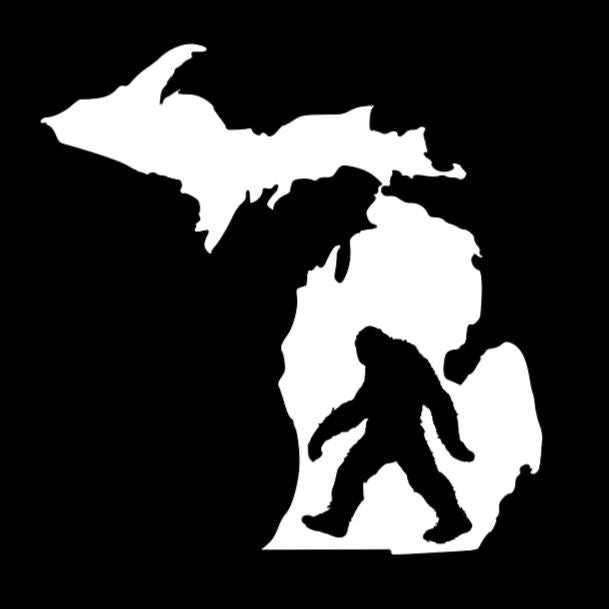 Michigan Bigfoot Cryptid Vinyl Decal Sticker Halloween Horror Metaphysical