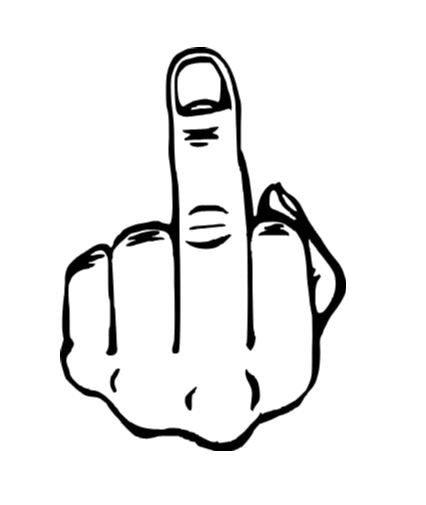 Middle Finger Vinyl Decal Sticker Halloween Horror Metaphysical