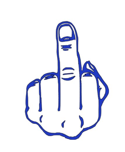 Middle Finger Vinyl Decal Sticker Halloween Horror Metaphysical