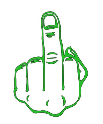 Middle Finger Vinyl Decal Sticker Halloween Horror Metaphysical