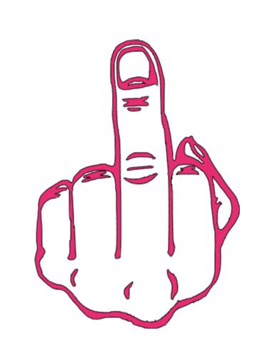 Middle Finger Vinyl Decal Sticker Halloween Horror Metaphysical