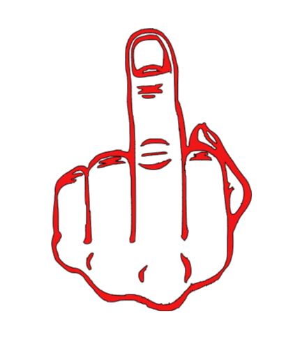 Middle Finger Vinyl Decal Sticker Halloween Horror Metaphysical