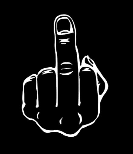 Middle Finger Vinyl Decal Sticker Halloween Horror Metaphysical