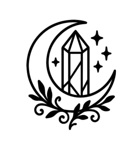 Crystal Moon Vinyl Decal Sticker Halloween Horror Metaphysical