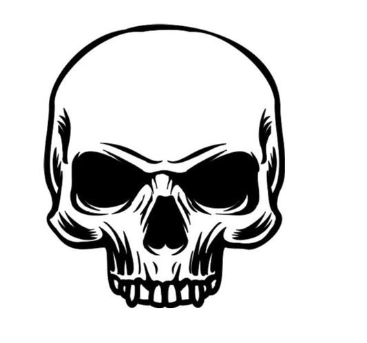 Half Skull Vinyl Decal Sticker Halloween Horror Metaphysical