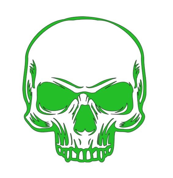 Half Skull Vinyl Decal Sticker Halloween Horror Metaphysical