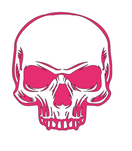 Half Skull Vinyl Decal Sticker Halloween Horror Metaphysical