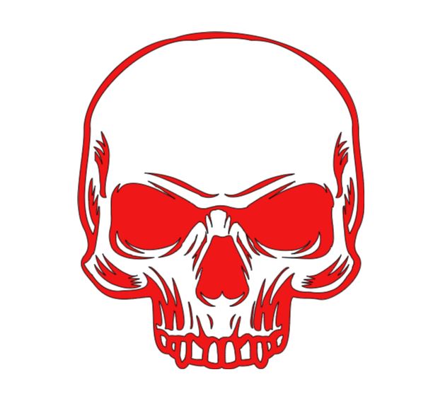 Half Skull Vinyl Decal Sticker Halloween Horror Metaphysical