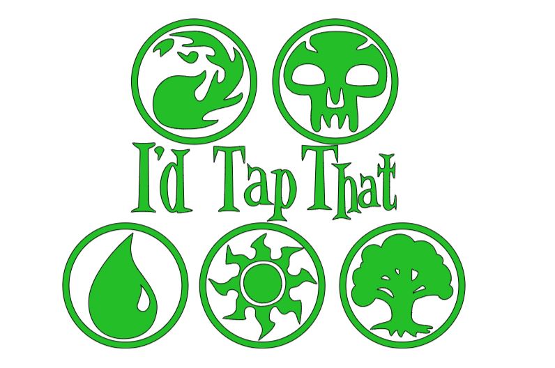 Magic the Gathering I'd Tap That Vinyl Decal Sticker Halloween Horror Metaphysical