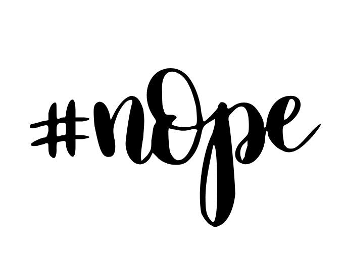 #nope Funny Vinyl Decal Sticker Halloween Horror Metaphysical