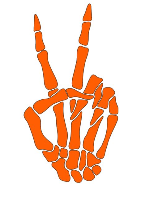 Skeleton Peace Fingers Vinyl Decal Sticker Halloween Horror