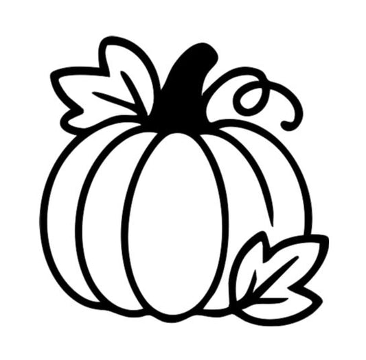 Leafy Pumpkin Vinyl Decal Sticker Halloween Horror Metaphysical