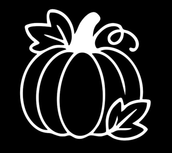 Leafy Pumpkin Vinyl Decal Sticker Halloween Horror Metaphysical
