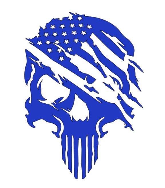 Flag Skull Vinyl Decal Sticker Halloween Horror Metaphysical