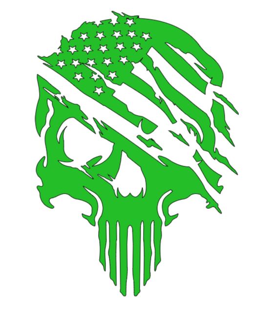 Flag Skull Vinyl Decal Sticker Halloween Horror Metaphysical