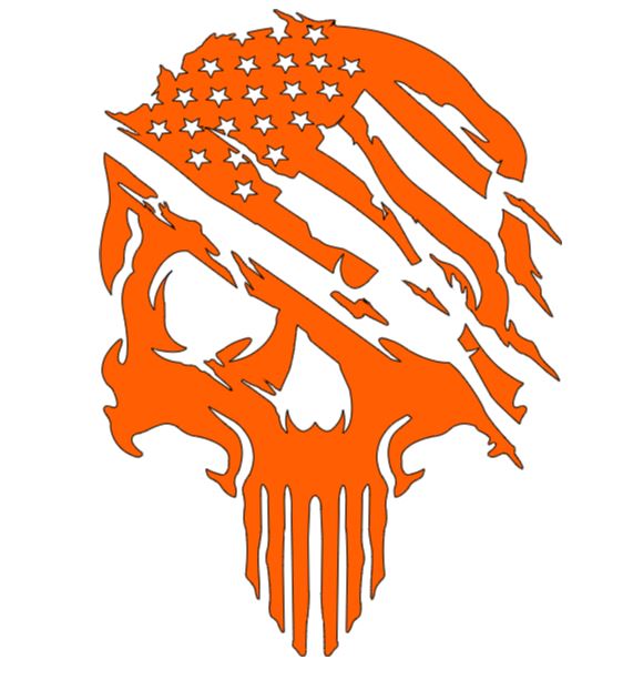 Flag Skull Vinyl Decal Sticker Halloween Horror Metaphysical