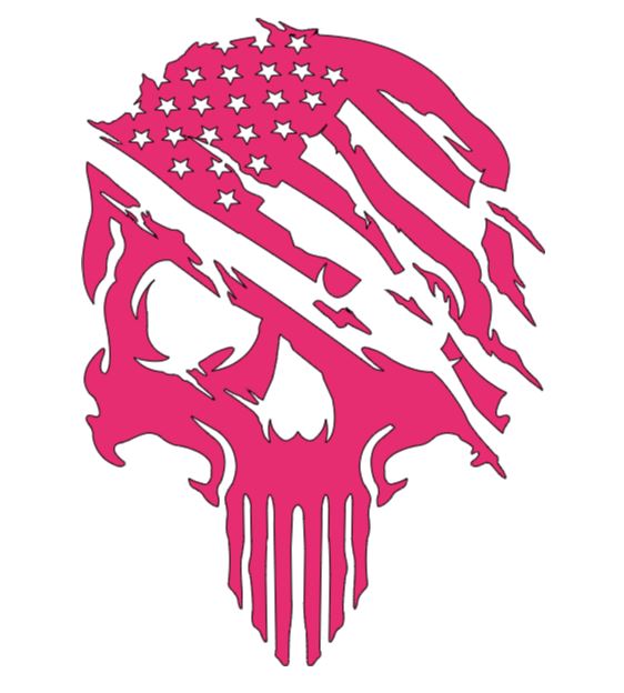 Flag Skull Vinyl Decal Sticker Halloween Horror Metaphysical