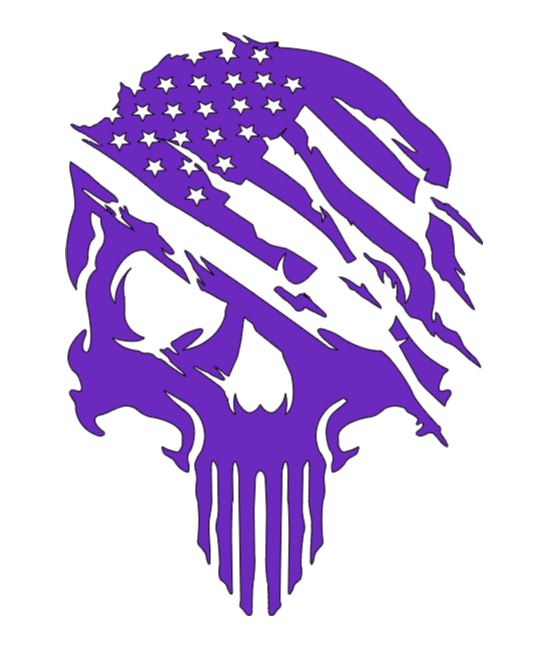 Flag Skull Vinyl Decal Sticker Halloween Horror Metaphysical