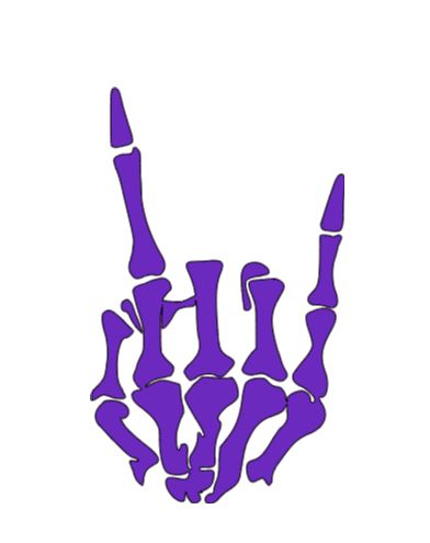 Skeleton Rock Horns Vinyl Decal Sticker Halloween Horror