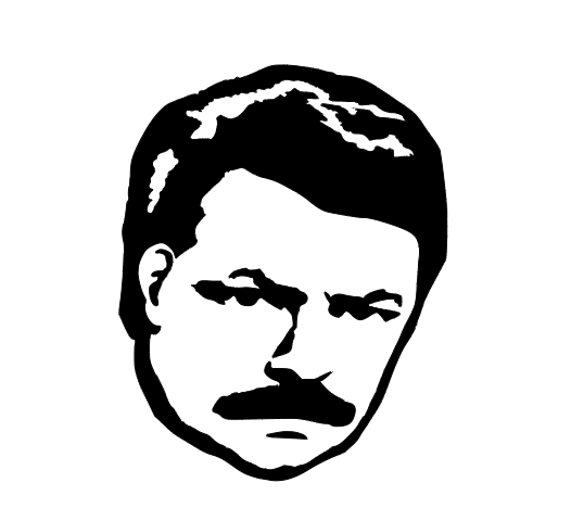Ron Swanson Parks and Rec Vinyl Decal Sticker Halloween Horror Metaphysical