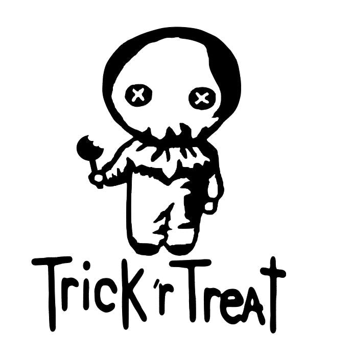 Sam Trick 'r Trick Vinyl Decal Bumper Sticker Halloween