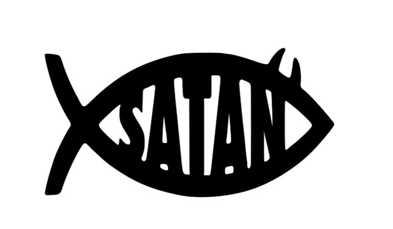 Satan Fish Vinyl Decal Sticker Halloween Horror Metaphysical
