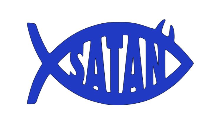 Satan Fish Vinyl Decal Sticker Halloween Horror Metaphysical