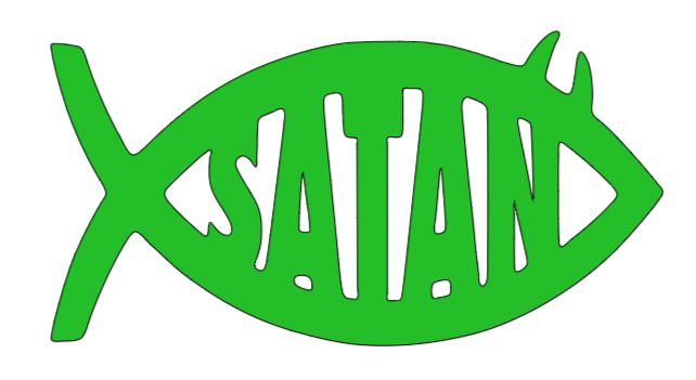 Satan Fish Vinyl Decal Sticker Halloween Horror Metaphysical