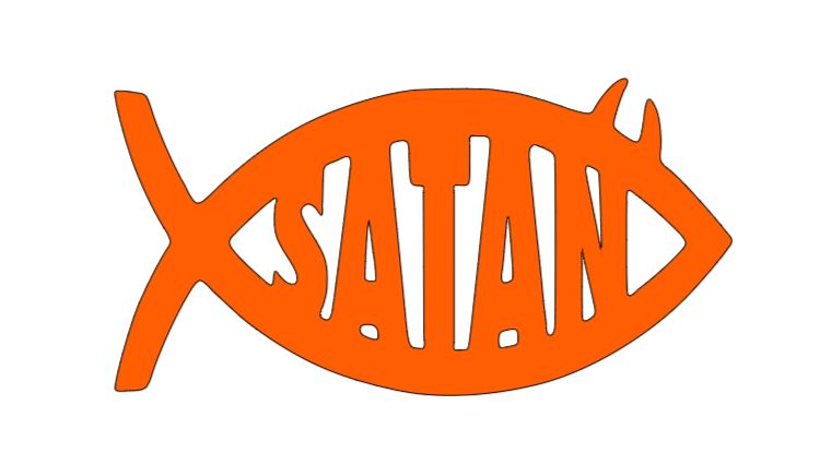 Satan Fish Vinyl Decal Sticker Halloween Horror Metaphysical
