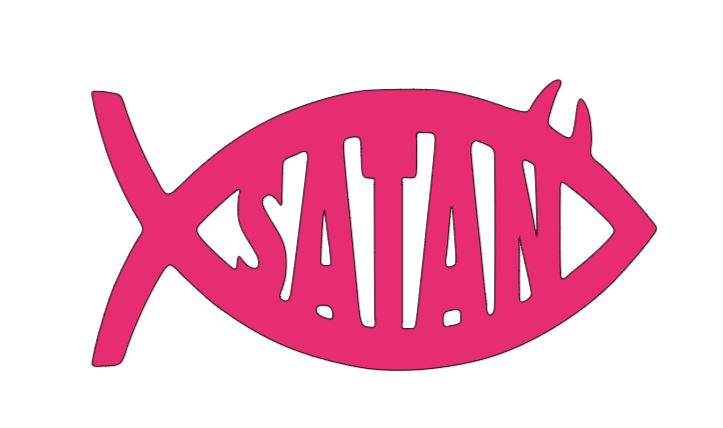 Satan Fish Vinyl Decal Sticker Halloween Horror Metaphysical
