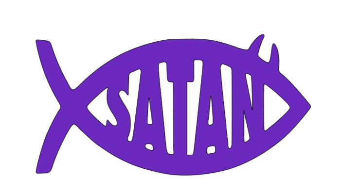 Satan Fish Vinyl Decal Sticker Halloween Horror Metaphysical