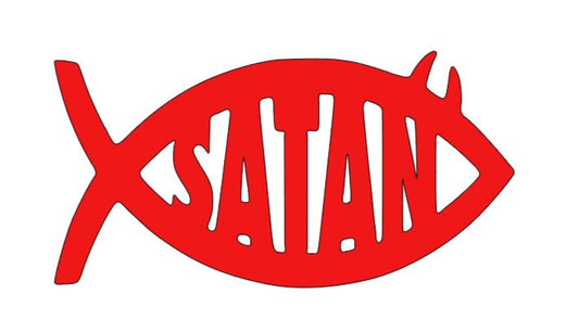 Satan Fish Vinyl Decal Sticker Halloween Horror Metaphysical