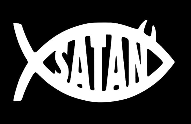 Satan Fish Vinyl Decal Sticker Halloween Horror Metaphysical
