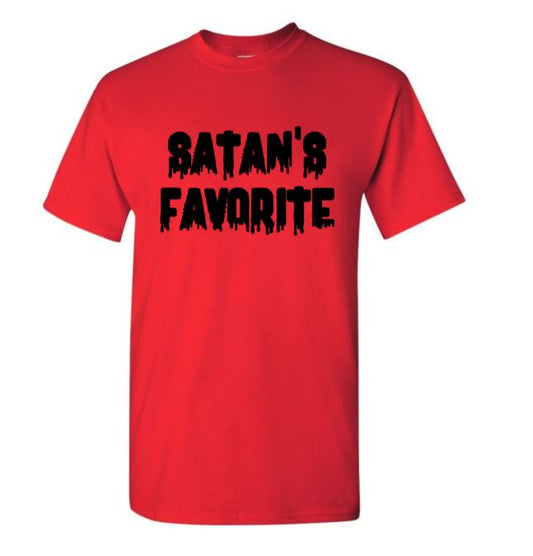 Satan's Favorite Unisex Shirt Tee Clothing Horror Halloween