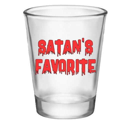Satan's Favorite Shot Glass Barware Horror Halloween