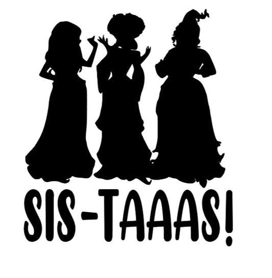 Sistahs Hocus Pocus Witch Vinyl Decal Sticker Halloween Horror Metaphysical