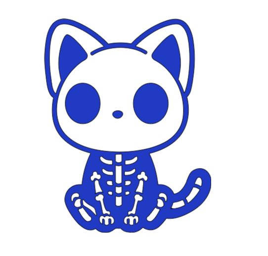 Cat Skeleton Vinyl Decal Sticker Halloween Horror Metaphysical