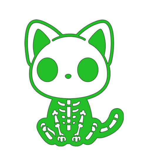 Cat Skeleton Vinyl Decal Sticker Halloween Horror Metaphysical